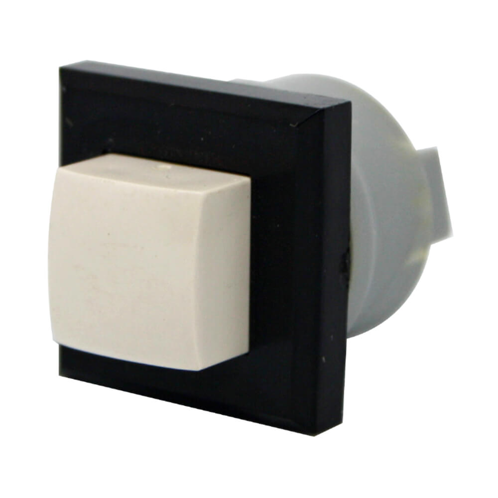 Quadratischer Klingeldrücker aus schwarzem Kunststoff ES1709sw
